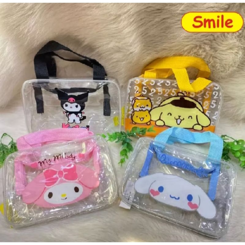 Tas Jinjing Pouch Mika Transparan Besar