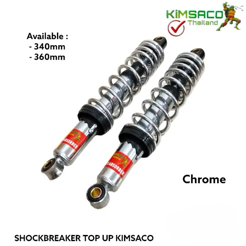 SHOCKBREAKER SHOCK BREAKER SHOK TOP UP CHROME 360MM UNIVERSAL HONDA SUZUKI