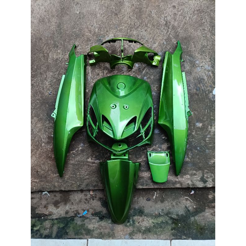 cover full body halus motor mio smile hijau gloss