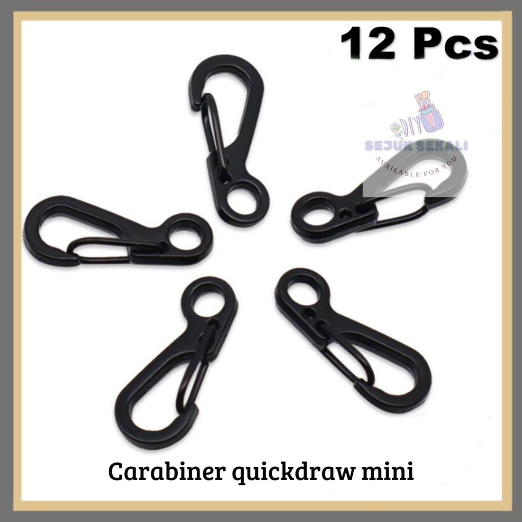 Carabiner mini SF gantungan tali masker quickdraw (12Pcs / 5Pcs )