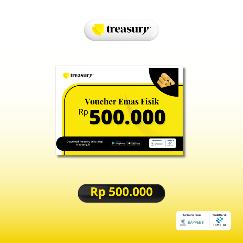 Voucher Emas Fisik Treasury Rp500,000