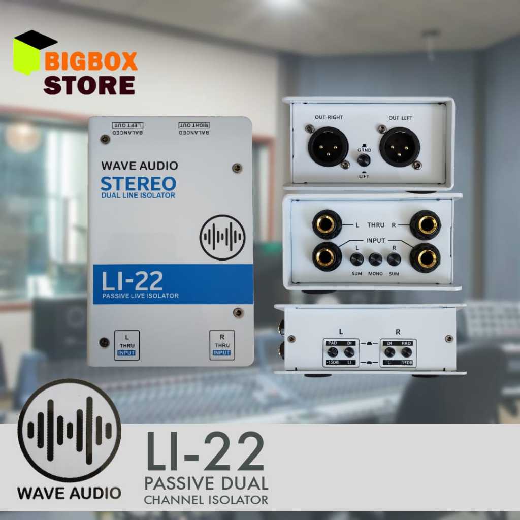 Wave Audio LI22 / LI 22 / LI-22 Passive Dual Stereo Direct Box - DI Box