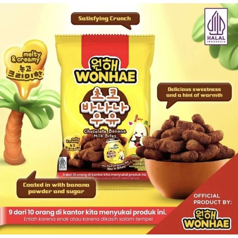 

WONHAE Chocolate banana milk bites 60gr