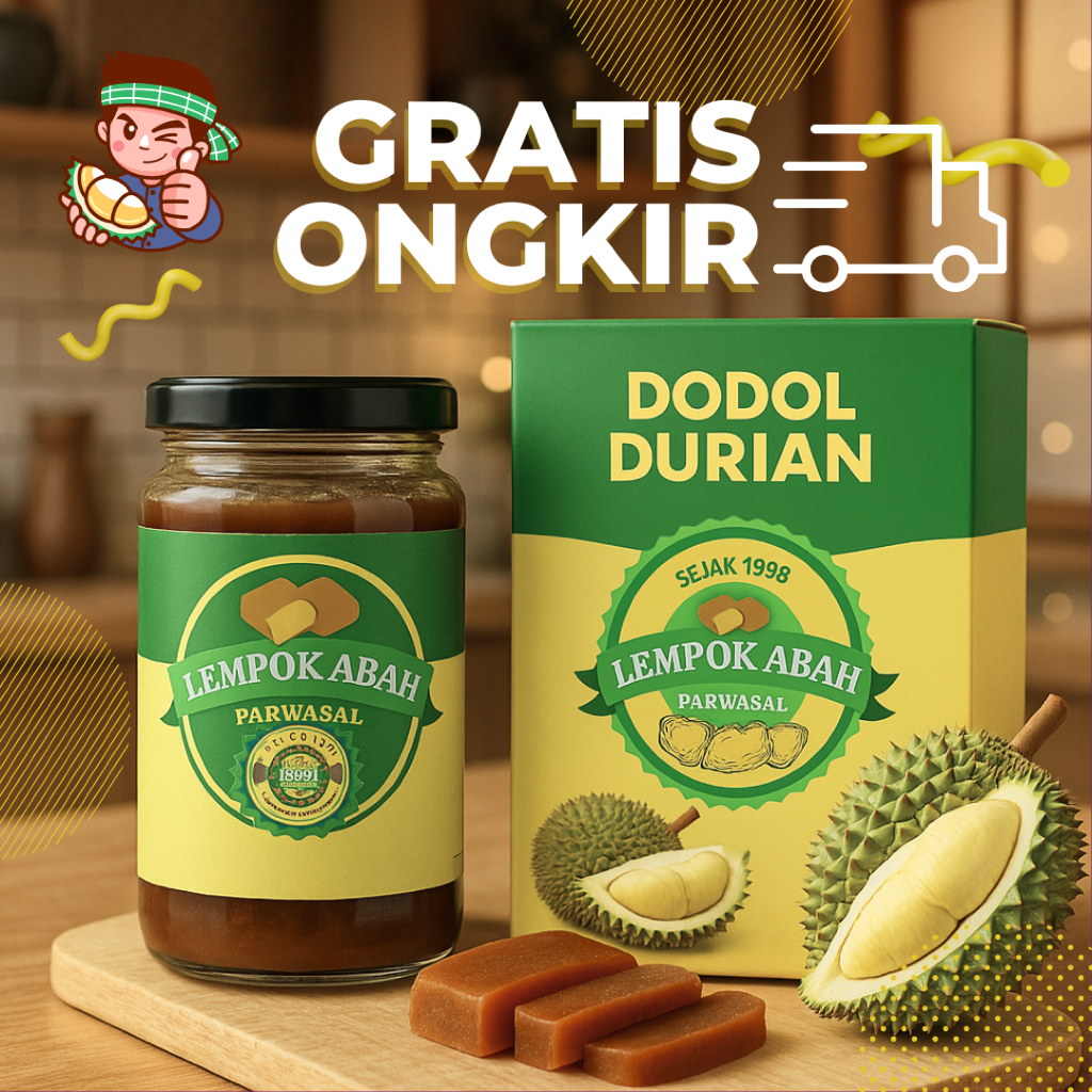 

LEMPOK DURIAN ABAH - OLEH-OLEH KHAS PONTIANAK (200gr)