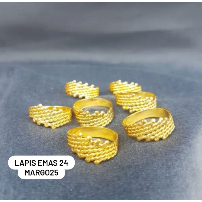 CINCIN MOTIF TERBARU 1 SUKU LAPIS EMAS 24k