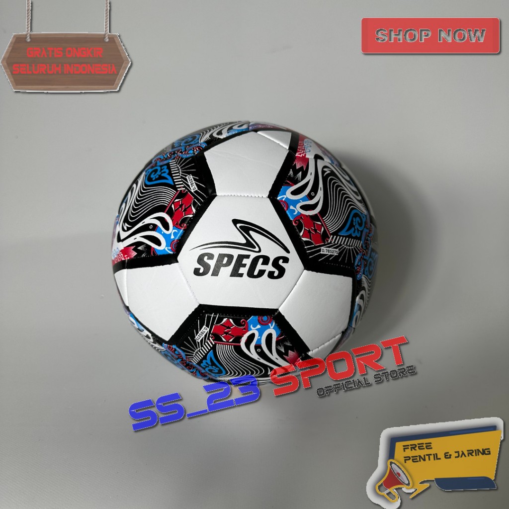 SPECS Bola sepak size 5 SPECS ILLUZION 2 bola kaki termurah size 5 bola sepak gratis jaring dan pent