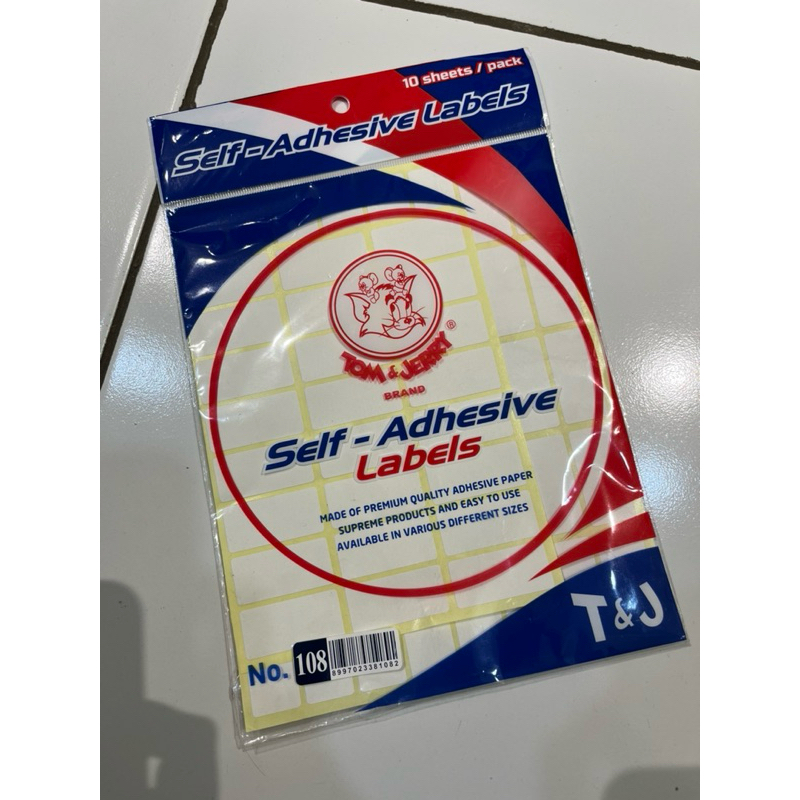 

Tom & Jerry Label Putih Paper No. 108 per lembar