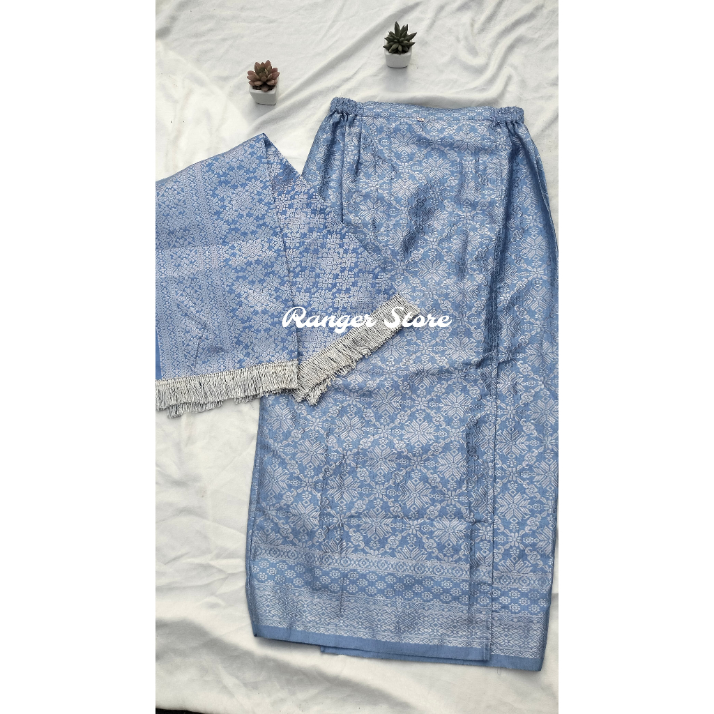 set rok dan selendang songket/rok songket/selendang songket/songket palembang