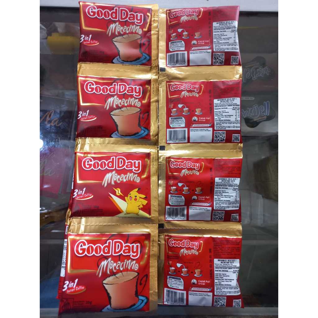 

Kopi Good day Moccacino sachet 20g 1renceng @10pcs