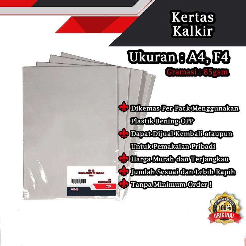 

Kertas Kalkir A4 & F4 isi 10 Lembar