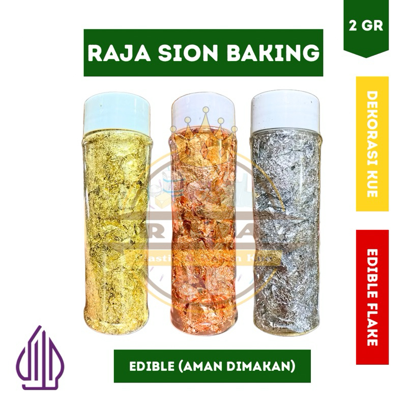 Edible Gold Flake 2gr / Edible Gold Leaf Flake / Hiasan Emas Flake