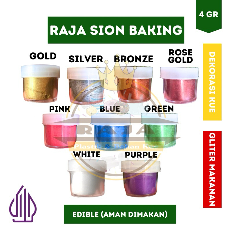 Edible Luster Dusk 4gr / Edible Luster Glitter / Serbuk Hiasan Kue Serbuk Emas Food Grade / Gold Pow