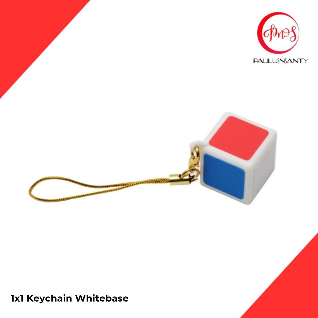 Cube Puzzle 1x1 Keyrings 1x1 Keychain Cube Gantungan Kunci 1x1 Whitebase ORIGINAL