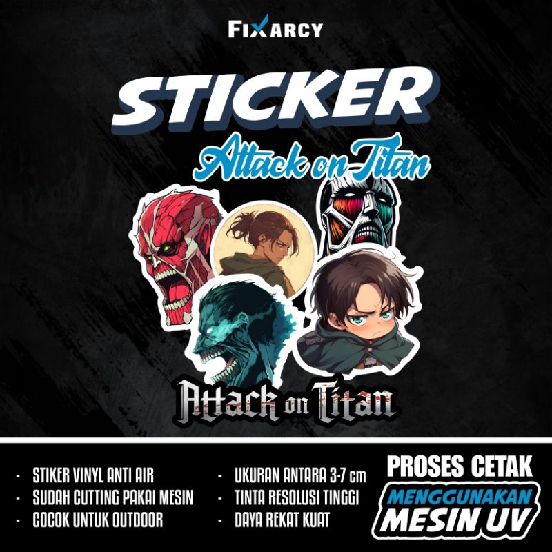 

STICKER PACK STIKER ATTACK ON TITAN stiker Tumbler Laptop Case Scrapbook