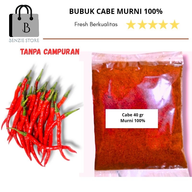 

Cabe Bubuk Murni Tanpa Campuran Asli Super Pedas Paket Hemat