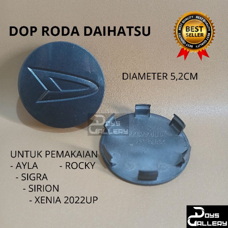 ⭐️ BEST SELLER ⭐️ Dop Roda Tutup tengah Velg mobil DAIHATSU diameter 5,2 cm ayla, sigra, sirion, roc