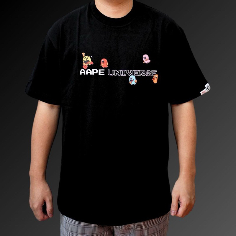 AAPE Pacman Multicolor Black Tee Original ( 100% Authentic )
