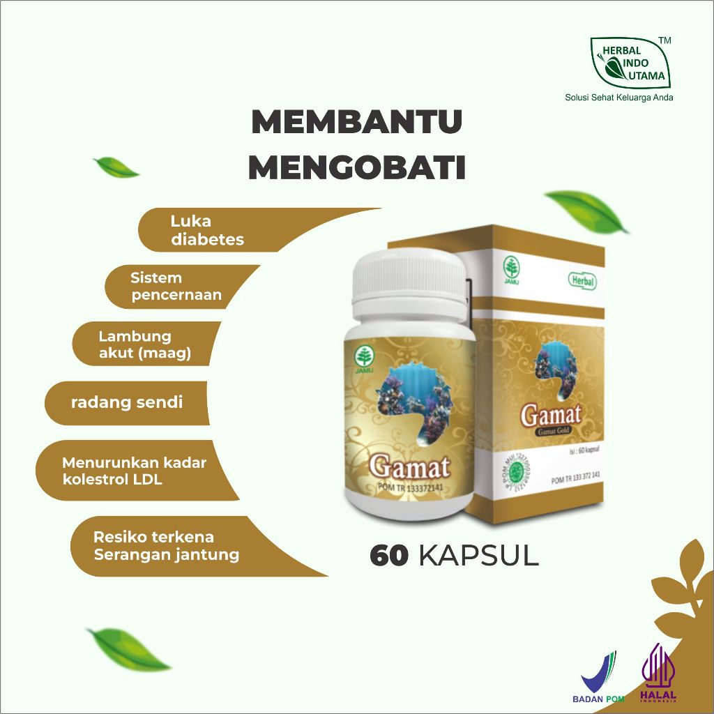 KAPSUL GAMAT - Herbal Asam Lambung, Maag & Nyeri Sendi | Legalitas Terstandar BPOM