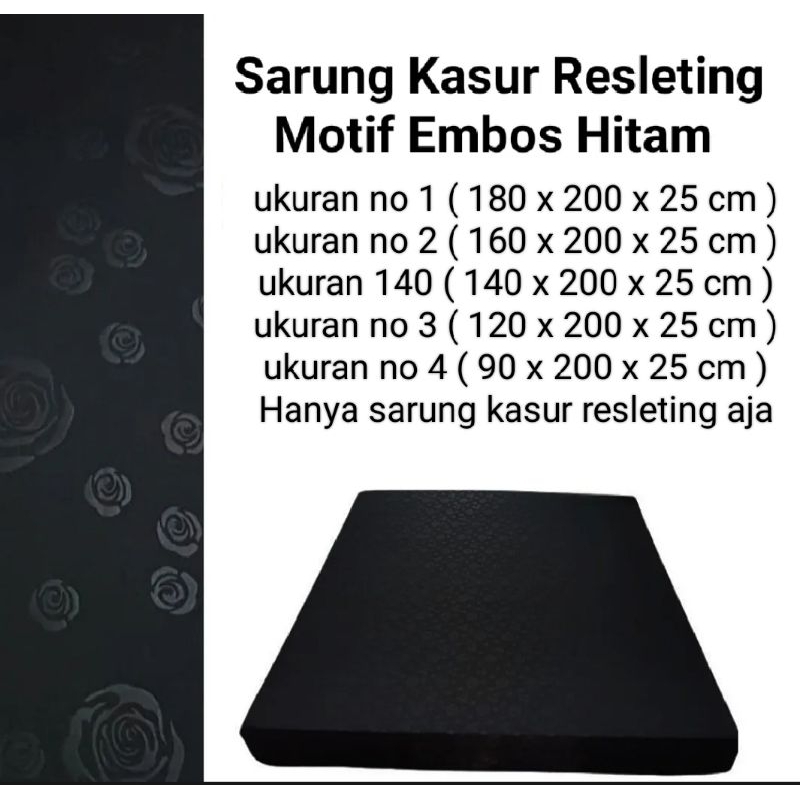 sarung kasur spring bed tinggi 25 cm/seprei resleting no 1 no 2 no 3 no 4 tinggi 25 cm