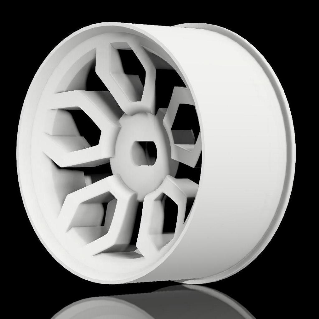 Velg JMG DiaPenta 22mm offset 2mm untuk K989 K969 Mini Z Xmods dll bahan RESIN 3D Print, detil. Rims