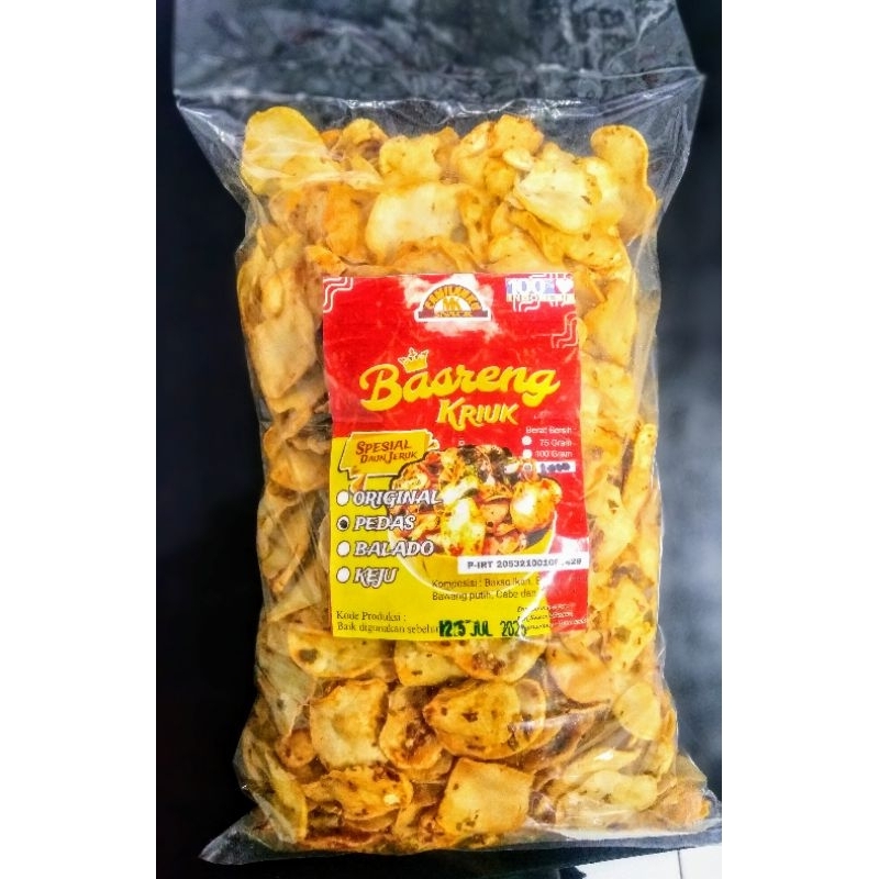 

Keripik basreng pedas daun jeruk 1kg
