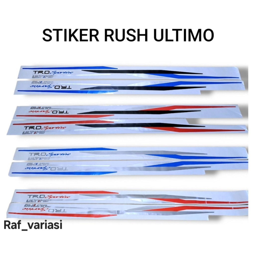 Stiker Body Rush Trd Ultimo / Stiker Trd sportivo rush / Stiker rush ultimo / stiker rush terios trd