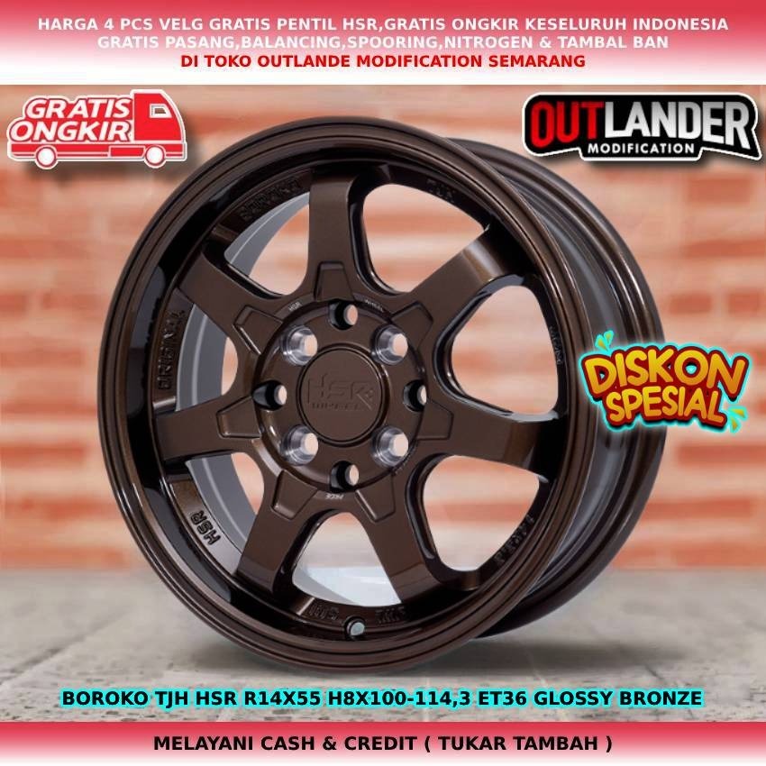velg mobil racing r14, velg mobil xenia livina avanza kijang mobilio sigra agya calya boroko tjh r14
