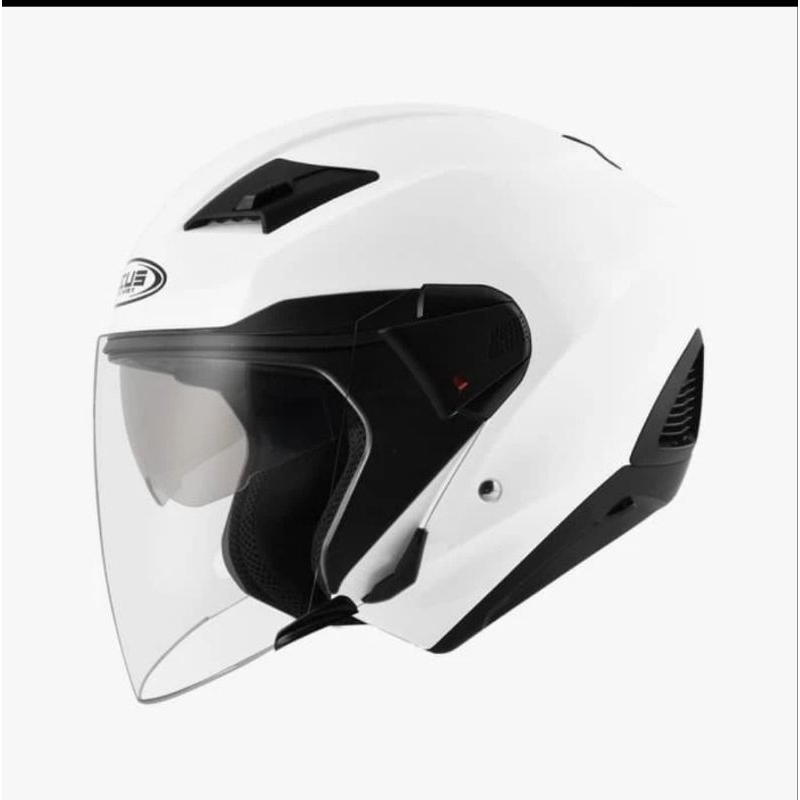 HELM ZEUS 611 WHITE RETRO SPORTY VESPA HALFACE BIG SIZE XXL ZS611