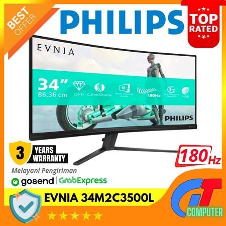 Monitor Philips LED Evnia 34M2C3500L - Curved WQHD 34" Inch
