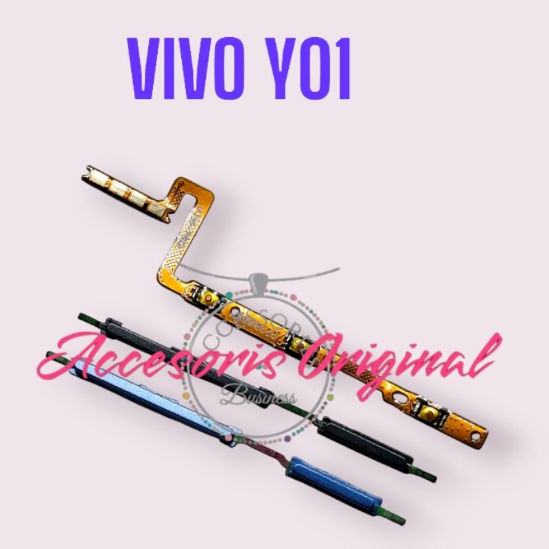 FLEXSIBEL ON OFF VOLUME+TOMBOL LUAR VIVO YO1 SET ORIGINAL