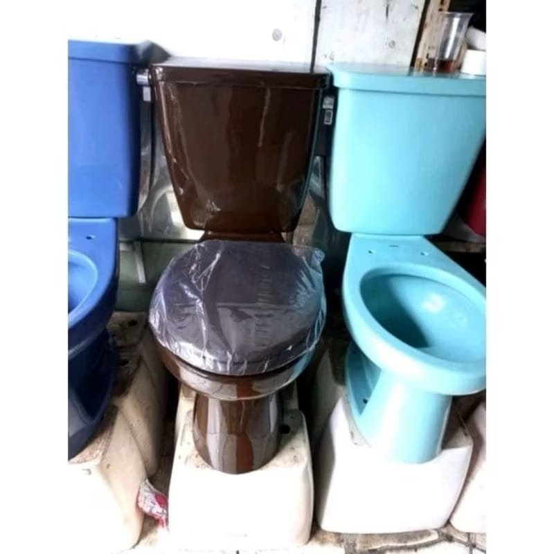 CLOSET DUDUK TOTO ANTIK CW 516 ENGKOL COKLAT TUA WARNA LANGKA