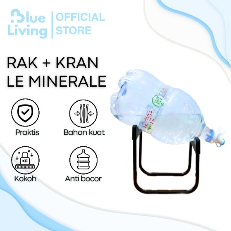 Rak Galon Model U Le Minerale Dan Kran Dudukan Galon Penyangga Galon Blue Living