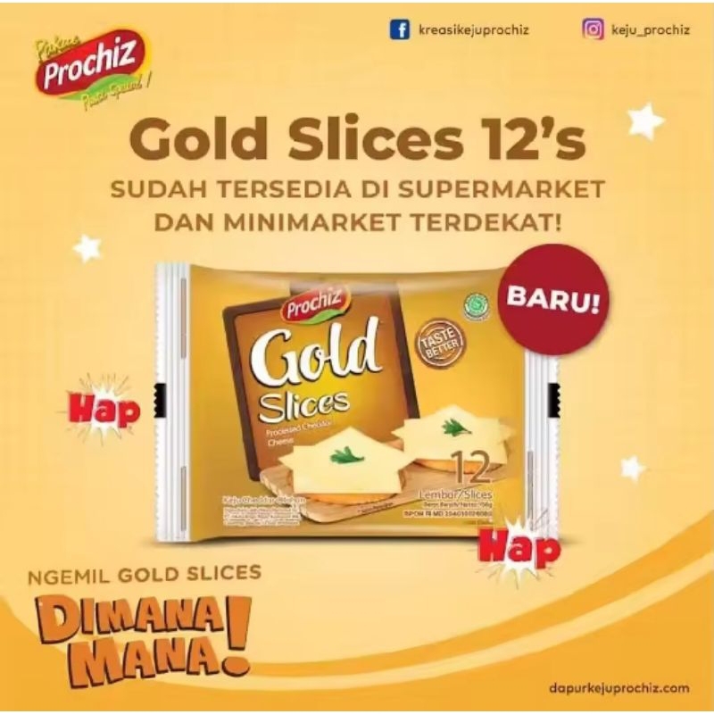 

keju prochiz gold slices 12 lembar