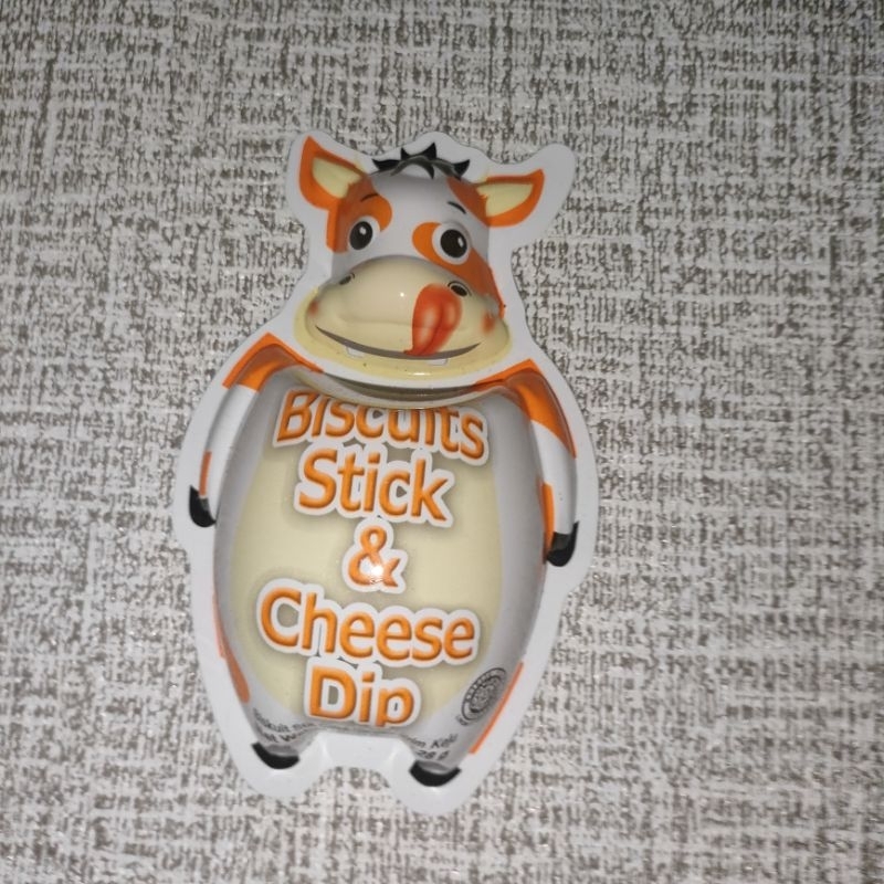 

[1 pcs] Biskitop Biscuit Stick and Cheese Dip Biskuit stik dengan Krim Keju bentuk sapi lucu termurah harga grosir