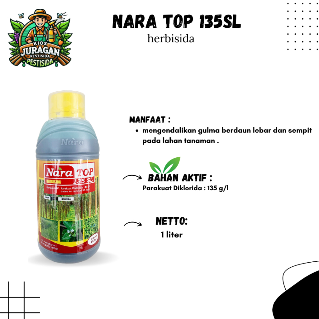 NARATOP 135SL 1LITER HERBISIDA KONTAK