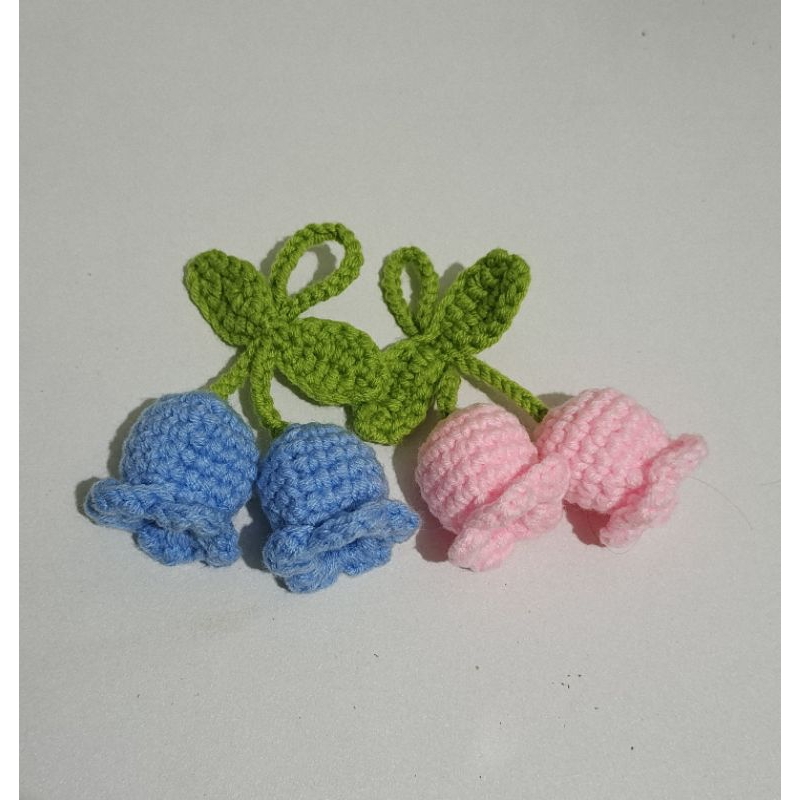 Lily of the Valley keychain crochet | gantungan kunci rajut lily of the valley
