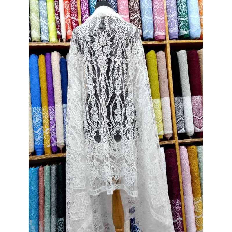 (COD)... Kain bakal kebaya brokat semi Prancis Premium