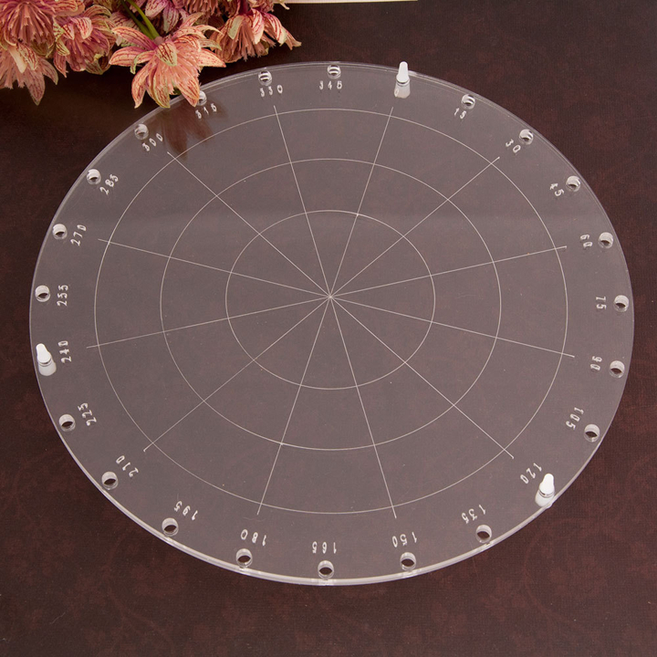 

BYL bantalan stempel akrilik round diameter 23cm, acrylic stamp pad, bantalan atas stempel transparan polos