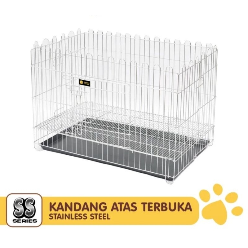 Pet Cage Octagon Stainless - Kandang Pagar Puppy Terbuka Stainless Anti Karat Kokoh size 79x50xH:60 