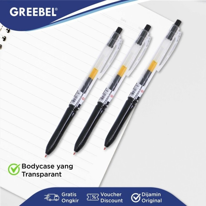 

GREEBEL - PENA GEL / PULPEN / GEL PEN PAPORO GP-507 GEL 0.5 BLACK
