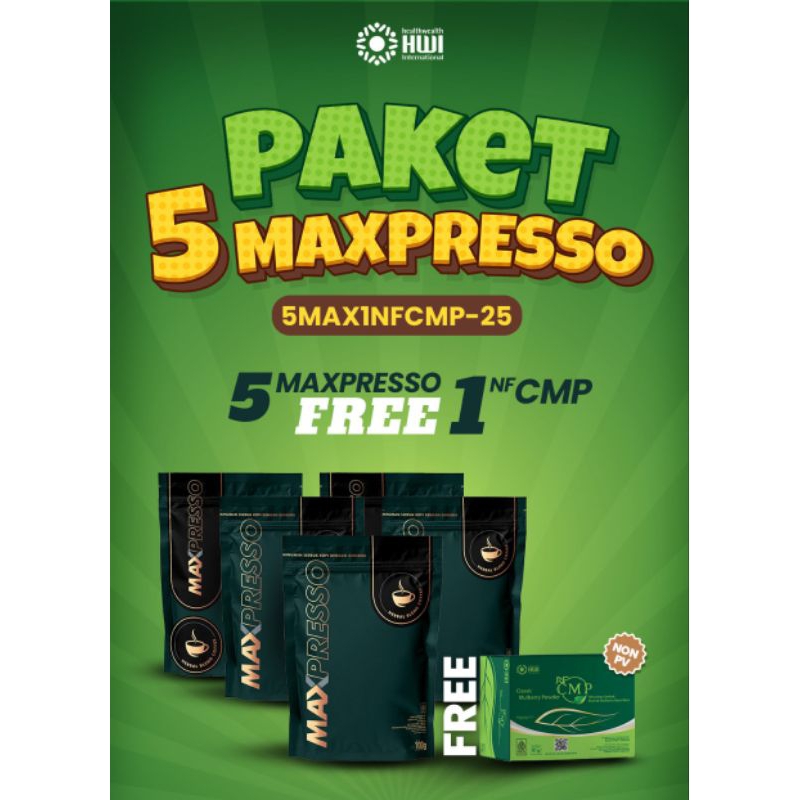 

MAXPRESSO HWI ORIGINAL KOPI STAMINA PRIA TAHAN LAMAPAKET 5 MAXPRESO GRATIS 1 CMP_PAKET MURAH BELI 5 MAXPRESO GRATIS 1 BOX NF CMP_TERMURAH_ORIGINAL PRODUK HWI 100%