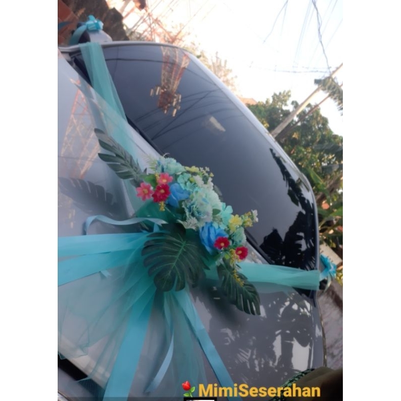 Bunga Hias Mobil Pengantin 1 Set {Ongkir 1kg}