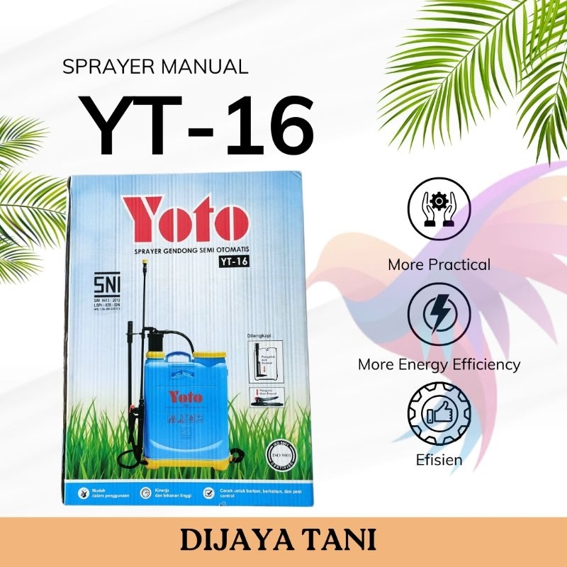 Knapsack Hand Sprayer manual Yoto 16 Liter