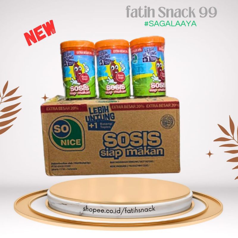 

SO NICE SOSIS SAPI 1 KARTON ISI 6 TPL X 24 PCS X 20G