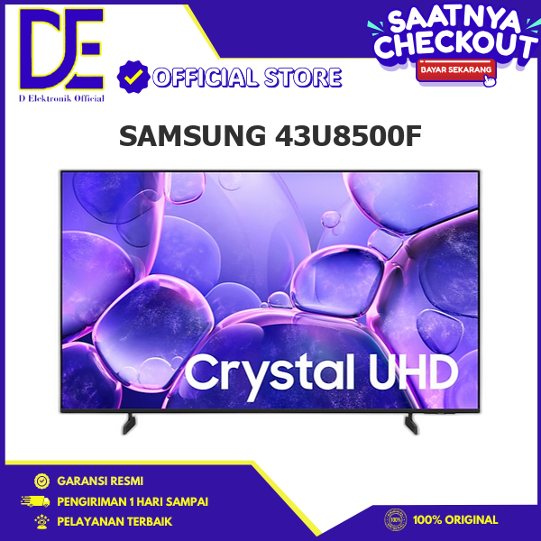 Samsung 43U8500F Smart Google TV 43 Inch Crystal Processor 4K Upscaling UHD Q-Symphony 43U8500F 43U8