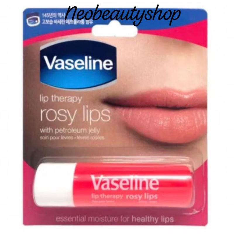Vaseline Lip Therapy ROSY LIPS with Petroleum Jelly 4.8g ( Made in Korea )