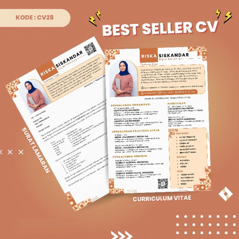 CV dan Lamaran Kerja Menarik HRD (Kode CV28)