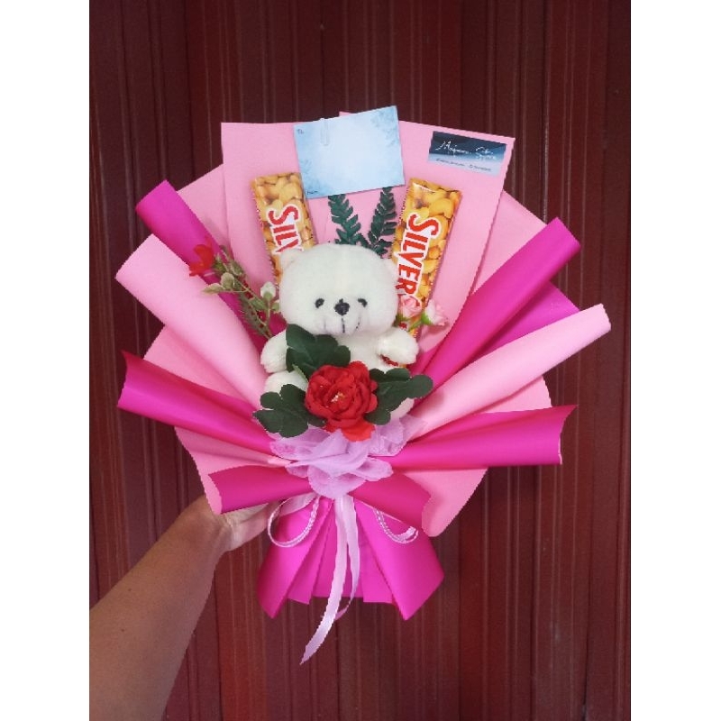 

buket boneka coklat untuk ultah / wisuda / anniversary