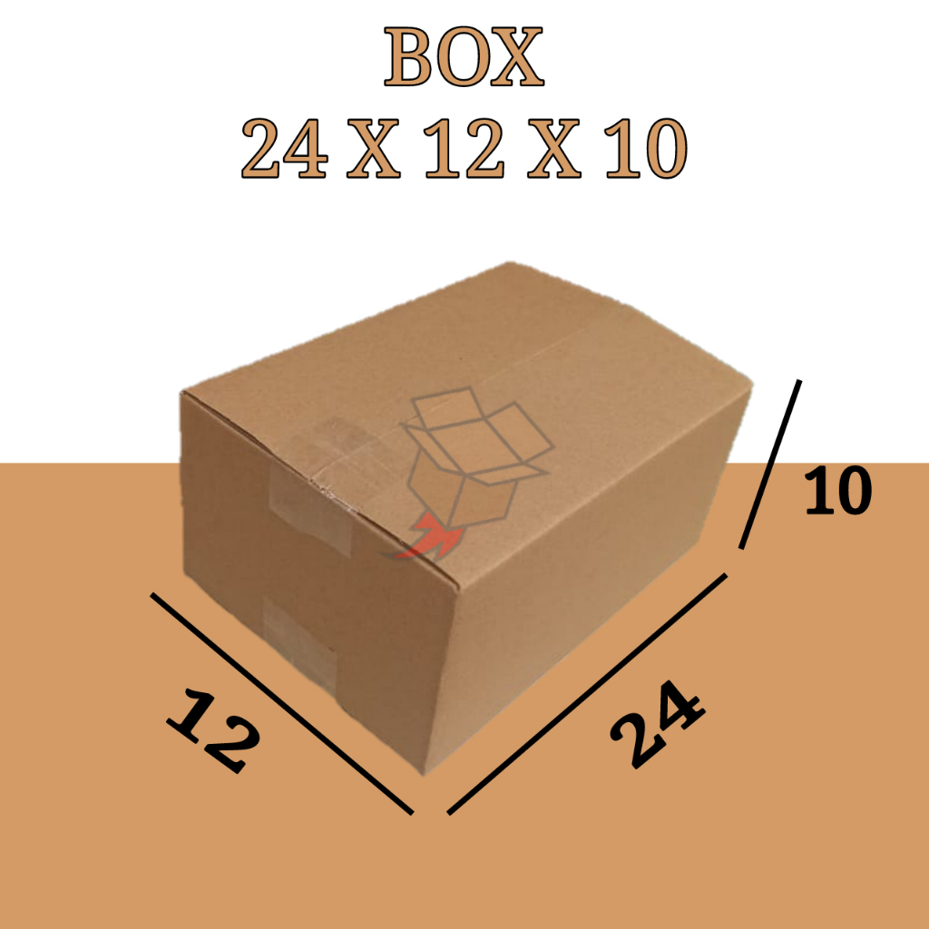 

Kardus Polos Karton Box Coklat DieCut 24x12x10