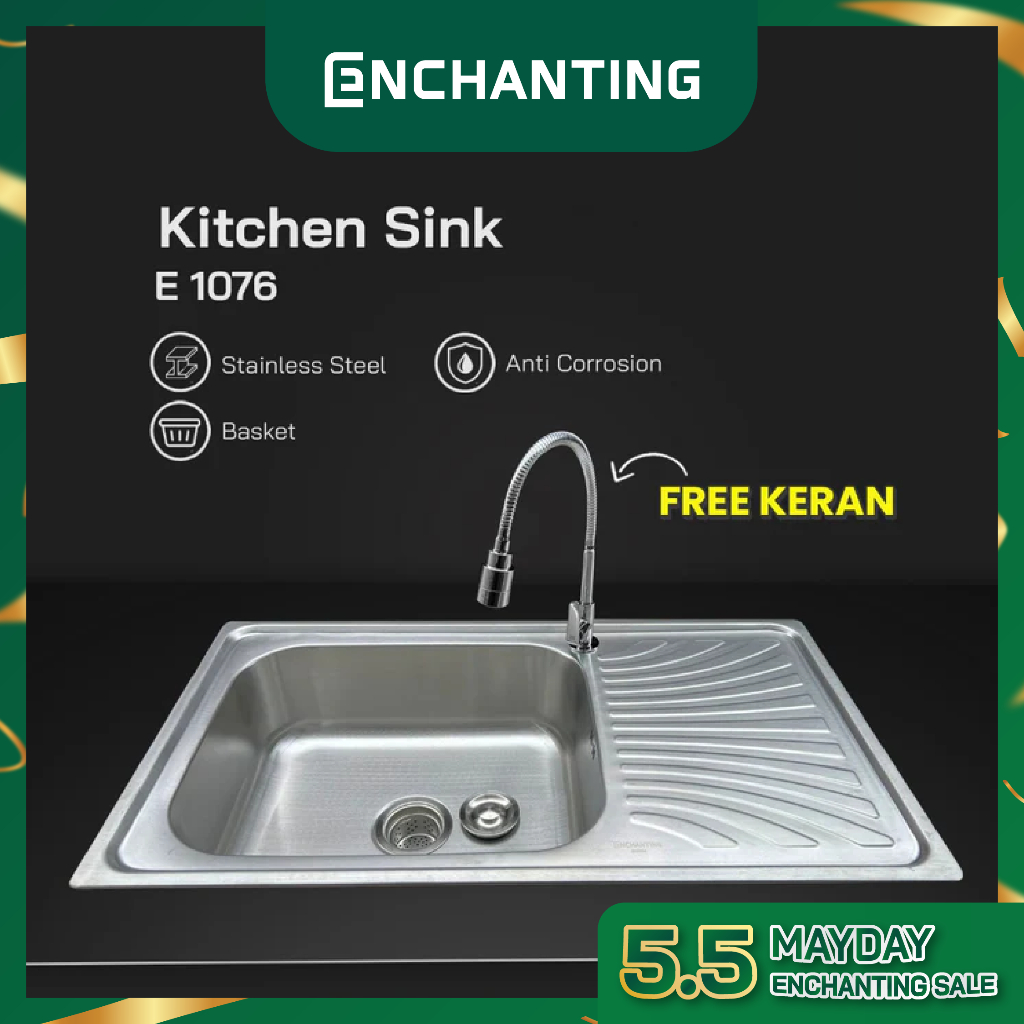 Bak Cuci Piring Kitchen Sink Europe Enchanting E1076